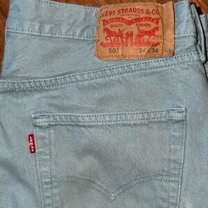 Levi’s 501 Jeans 34x36 Light Wash Straight Leg